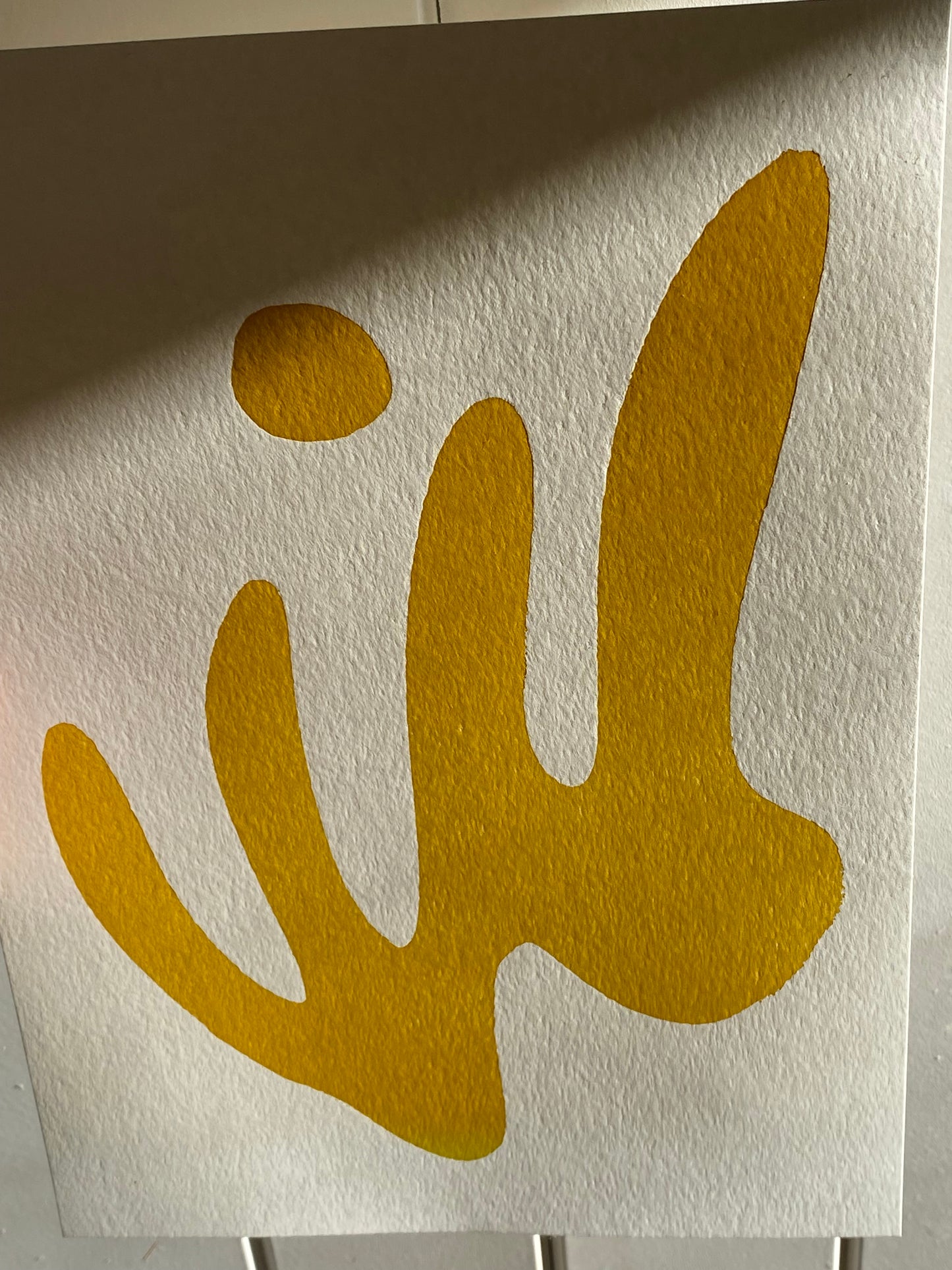 Golden Wave | A4 Letterpress Art Print in Mustard Yellow