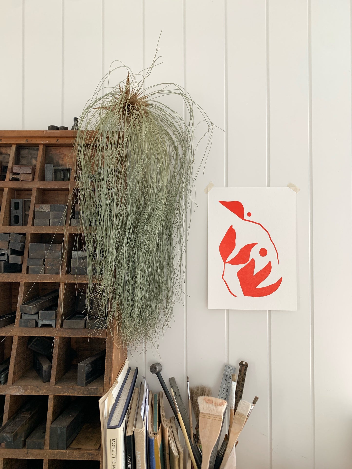 Red Gum | A4 Letterpress Art Print in Primary Red