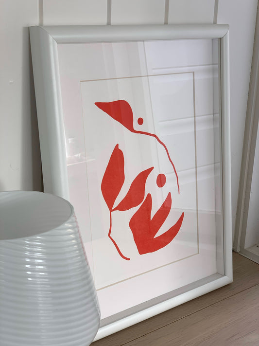 Red Gum | A4 Letterpress Art Print in Primary Red
