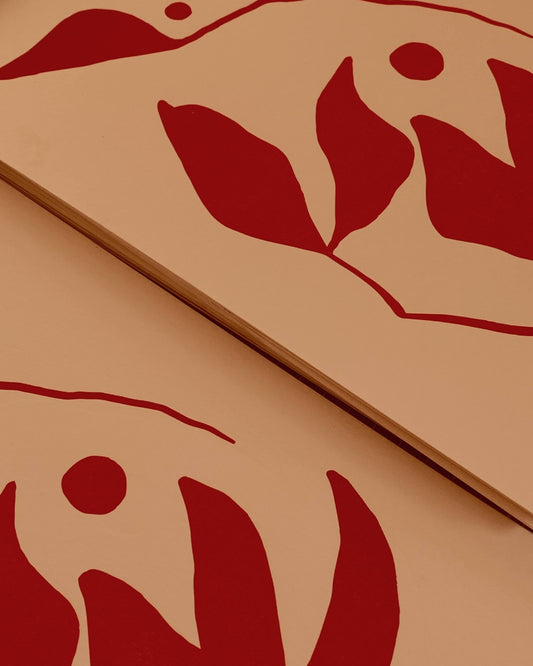 Red Gum | A4 Letterpress Art Print in Primary Red