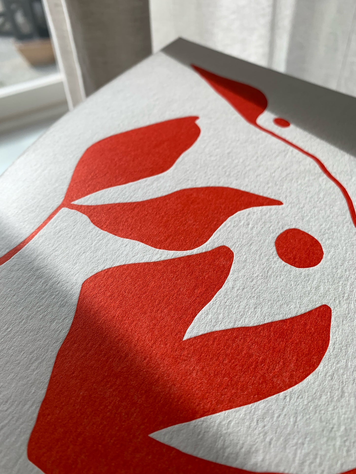 Red Gum | A4 Letterpress Art Print in Primary Red