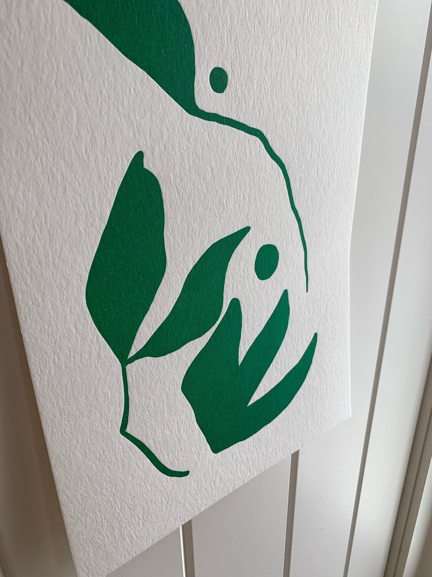 Green Gum | A4 Letterpress Art Print in Forest Green